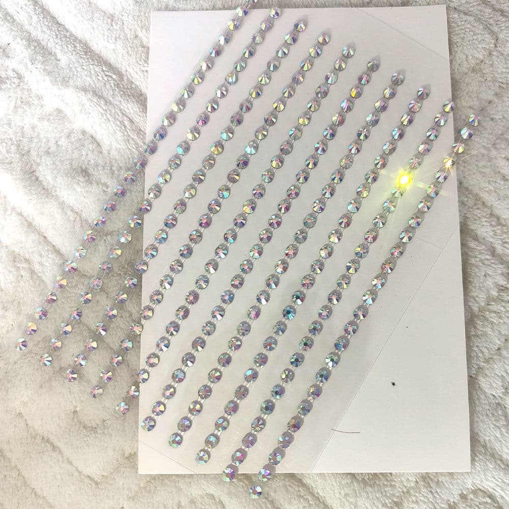 Adesivos de diamante brilhante lua adesivos diamante rosto espumante Laser redondo diamante adesivos sinfonia Manicure o