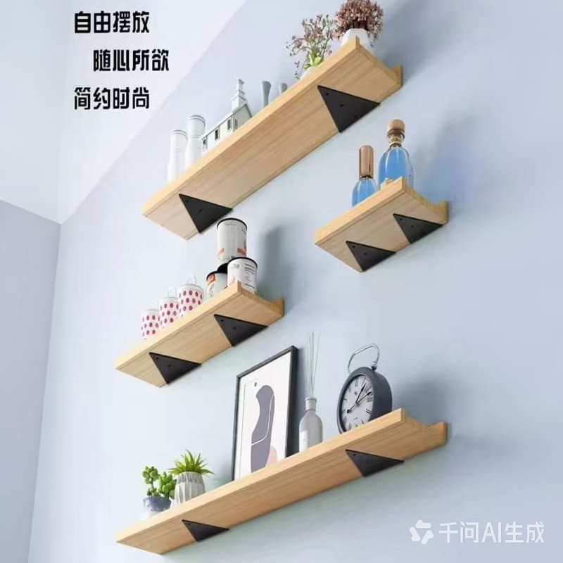 Suporte triangular de parede invisível para prateleira, suporte flutuante para estante de livros montada na parede T06T