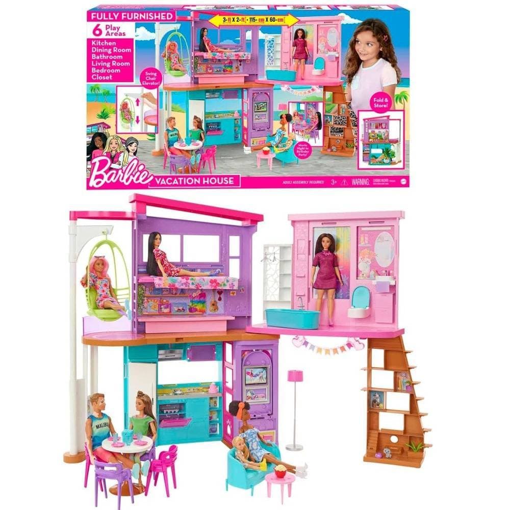 Casa de Bonecas Barbie Malibu 2 Andares HCD50 Mattel