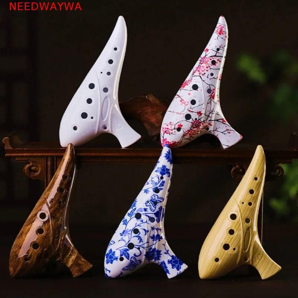 NEEDWAYWA Ocarina De 12 Furos , Instrumento Qualidade Profissional De Tamanho Pequeno , Aderência Confortável