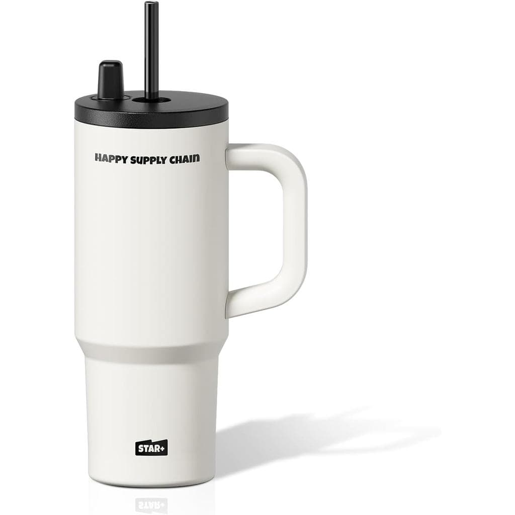 Copo isolado SDGA+ de 24oz com tampa e canudo, copo de viagem em aço inoxidável com alça, garrafa de água isolada recicl