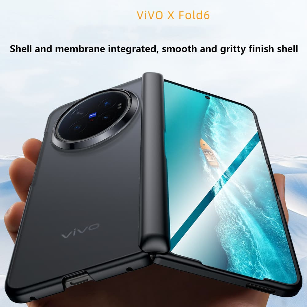 Capa De Telefone Semitransparente Lixada Para Vivo X FOLD6 FOLD6 Fold 6 5G Dobradiça Dobrável Magnética Protetora Com Vi