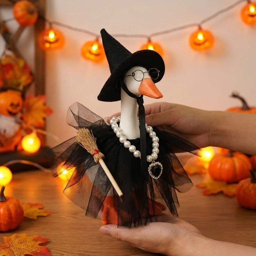 Roupa De Ganso De Bruxa De Halloween EBUCRE , Fantasia Tecido Macio Estilo Escuro , Plástico