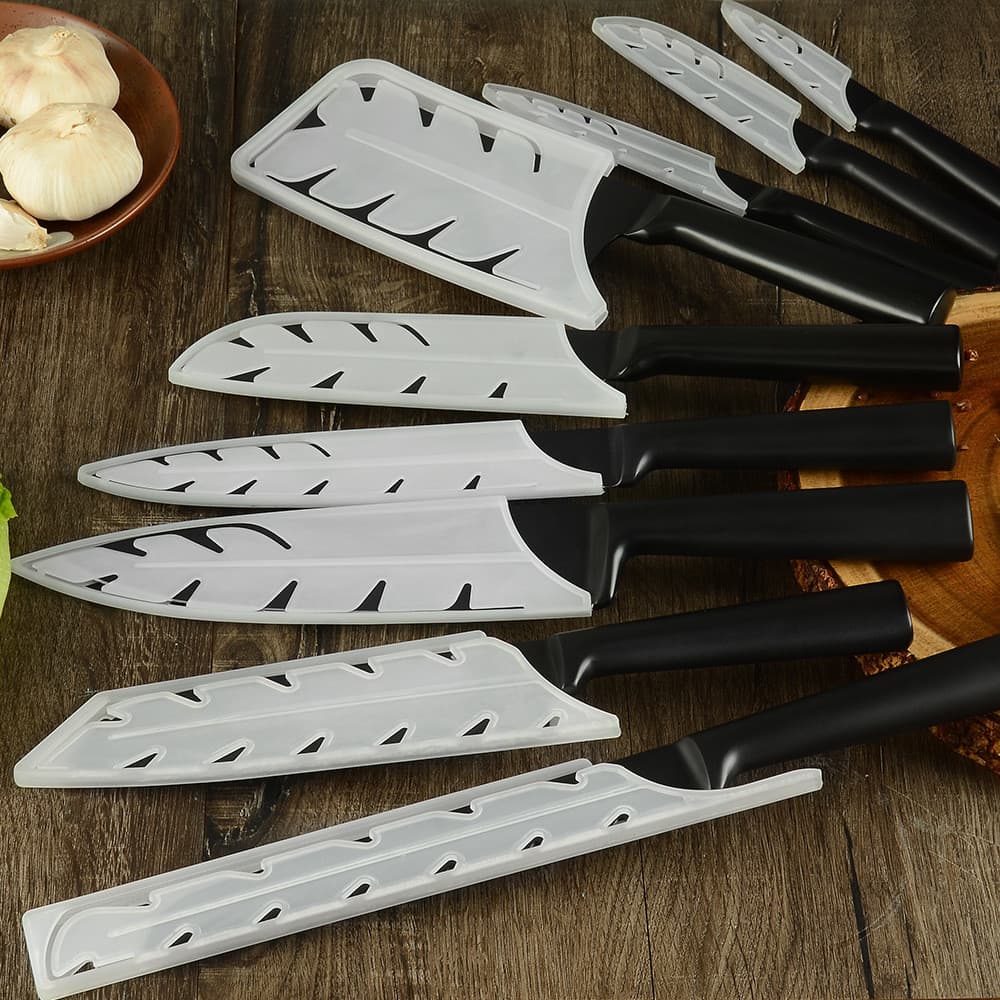 Bainha de plástico branco Chiba padrão faca capa protetora faca de aço inoxidável faca de frutas de chef de co