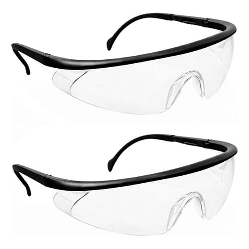2 Óculos Proteção Epi Anti-Risco Trabalho E Lazer Esportivo Transparente