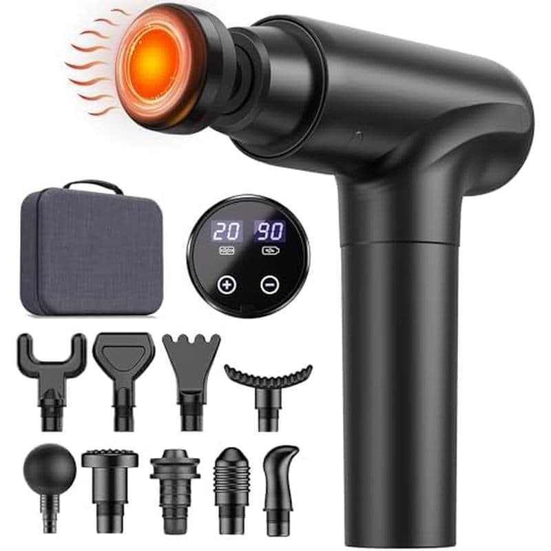 Pistola De Massagem cotsoco Com Cabeça De Calor , Muscular Massageador De Costas De Tecido Profundo Para Alívio Da Dor ,