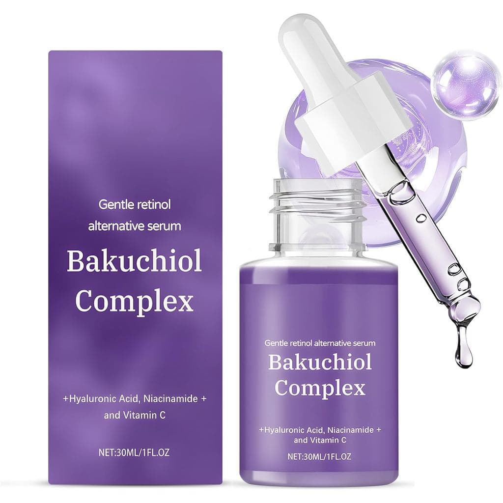 Sérum Facial de Bakuchiol, Sérum Anti-Envelhecimento, Sérum Facial Hidratante, Contém Ácido Hialurônico, Niacinamida e S