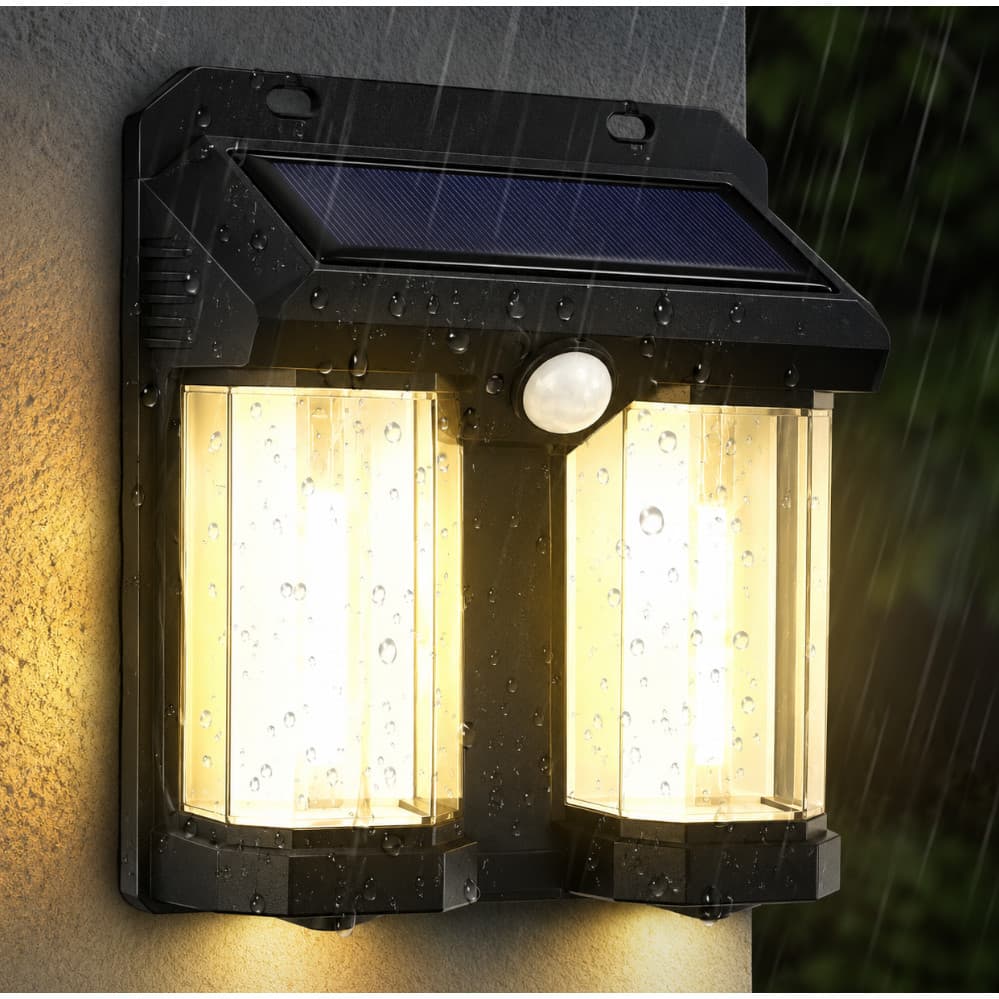 3/2/1 PCS Luminária Arandela Dupla Vintage Placa Solar Lâmpada Externa Moderna Decoração Com Sensor