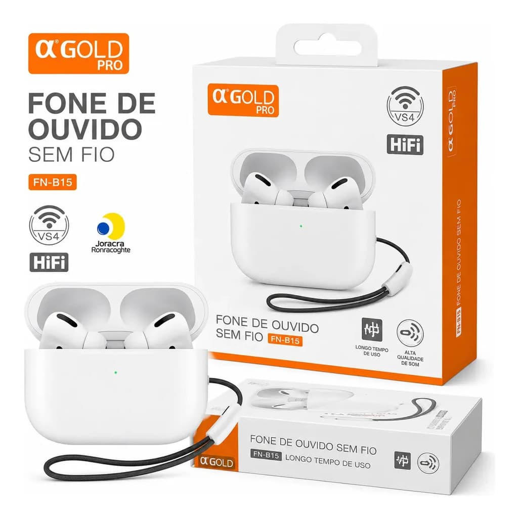 Fone Sem Fio Bluetooth 5.4 A Gold Bt5 Tws Com Microfone