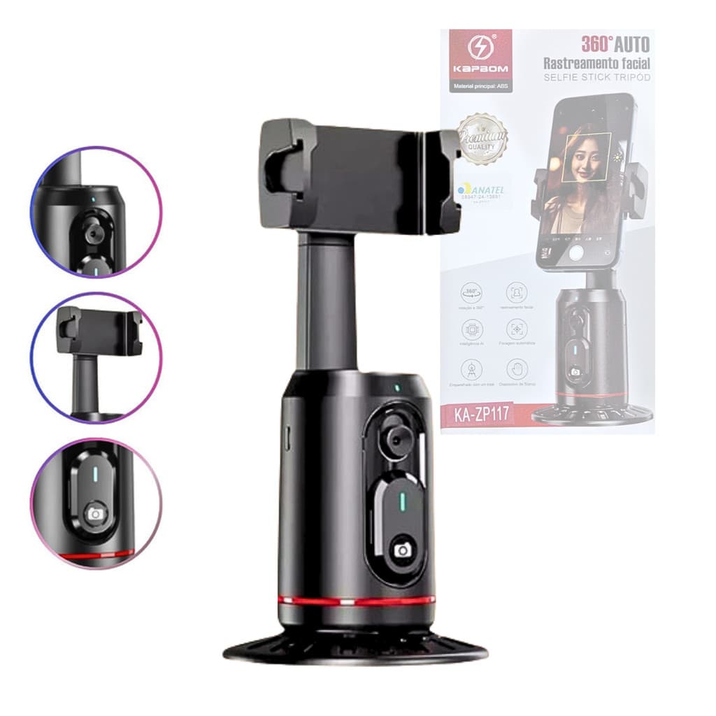 Suporte Celular Rastreamento Facial 360º Selfie KA-ZP117