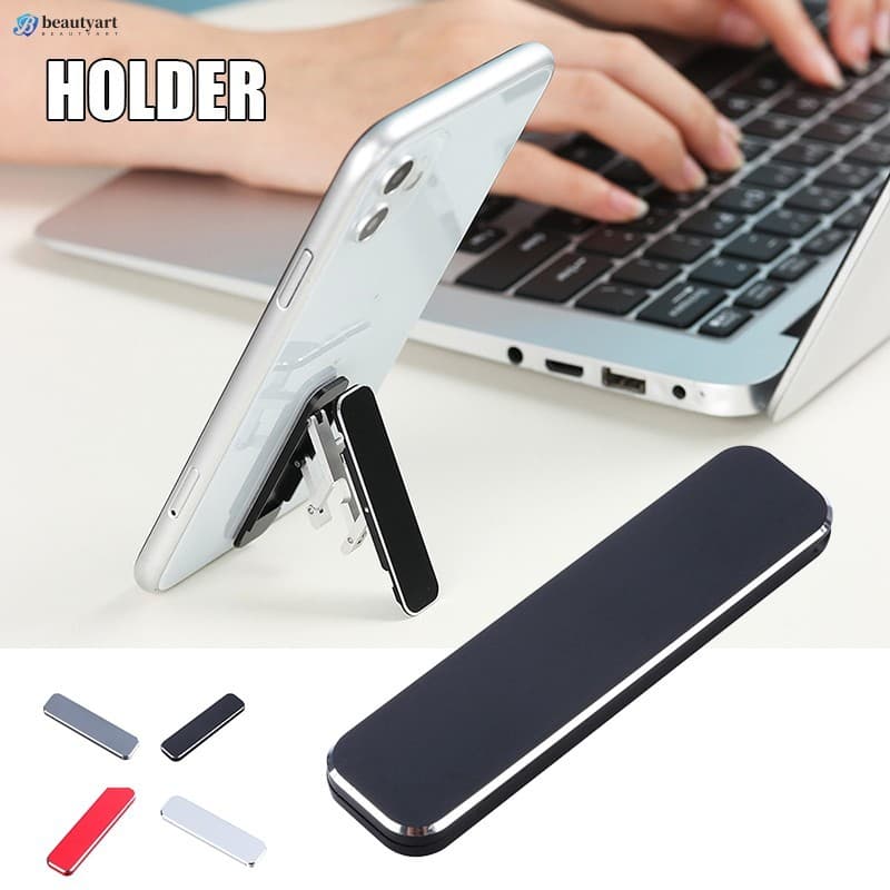 Suporte Dobrável Autoadesivo Ajustável De Metal Ultrafino Para Celular Universal