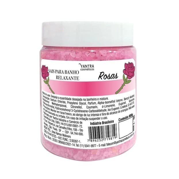 Sal Grosso Relaxante Fragrância de Rosas - Yantra 900g