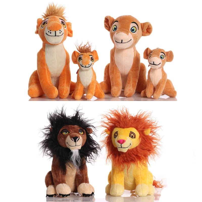 Personagens de desenho animado de 12-21cm de "O Rei Leão" Simba, Mufasa, Nala, Sana, brinquedo de pelúcia pendente Gan L