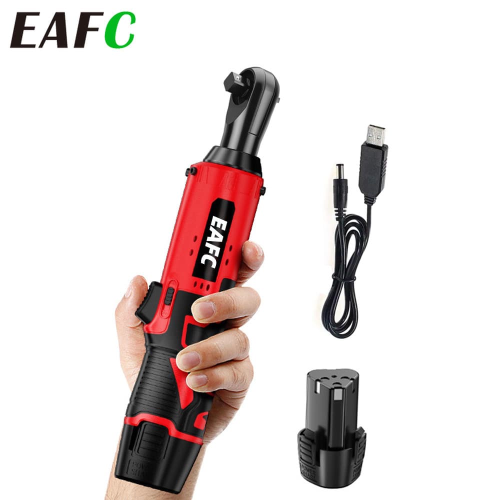 Chave de catraca elétrica sem fio EAFC, catraca sem fio de 12V, catraca de alto Torque de 45NM de 3/8 polegadas, desmont