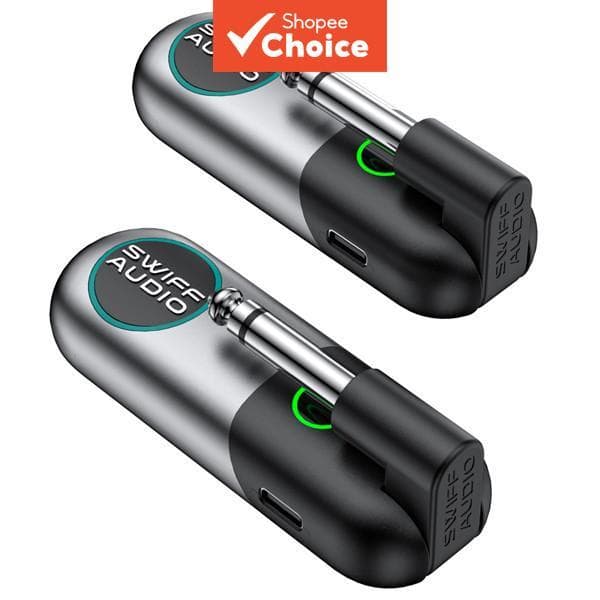 Sistema Digital de Transmissão e Recepção Sem Fio UHF Recarregável para Guitarra SWIFF WS-80, Afinador de Baixo e