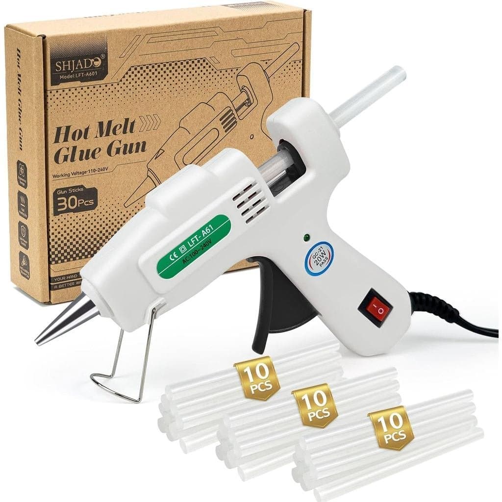 Mini Kit de Pistola de Cola Quente com 30 Bastões de Cola - Pistola de Cola Quente de Aquecimento Rápido, Alta Temperatu