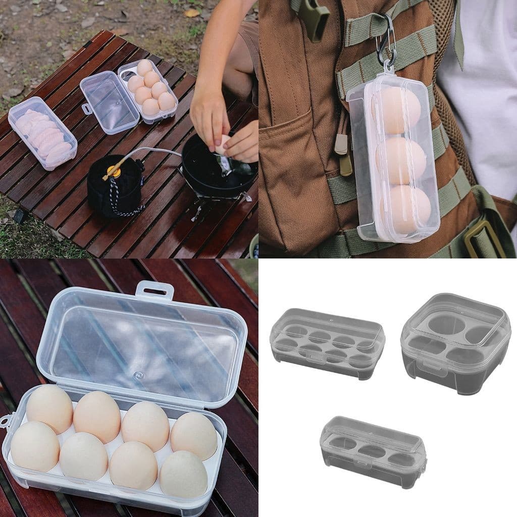 Recipiente De Armazenamento De Ovos De 8 Células Com Bandeja Para Atividades Ao Ar Livre