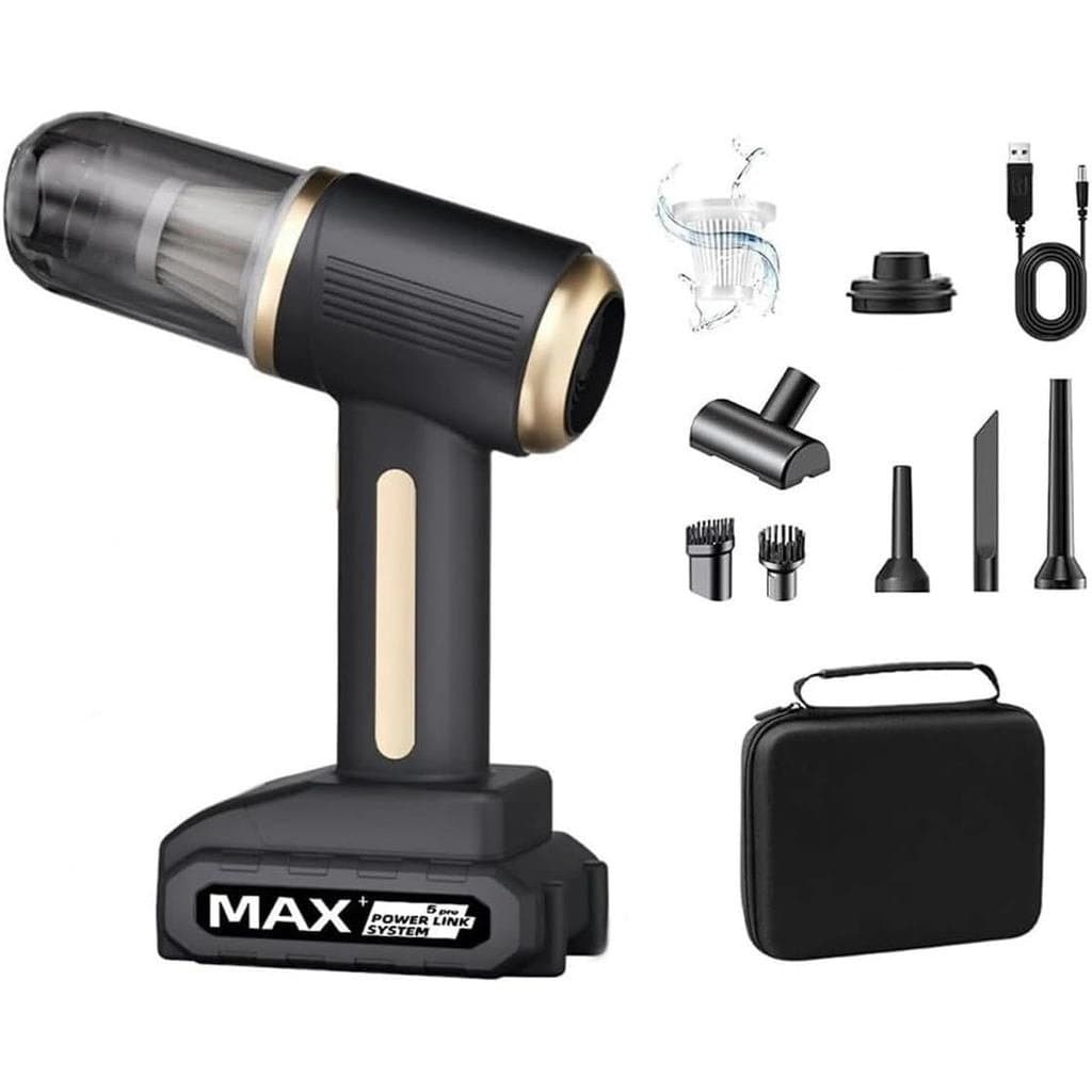 Aspirador de Pó Portátil Sem Fio FOXHOLE, Sucção de 16000Pa, Motor Sem Escovas de 120W, Dupla Velocidade, Recarregável v