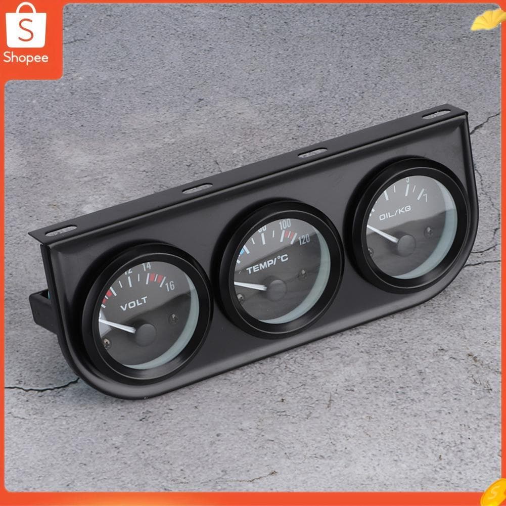 Hap Aumotop Medidor de carro 3 em 1 Universal de alta sensibilidade Voltímetro Kit de medidor de pressão de óleo de