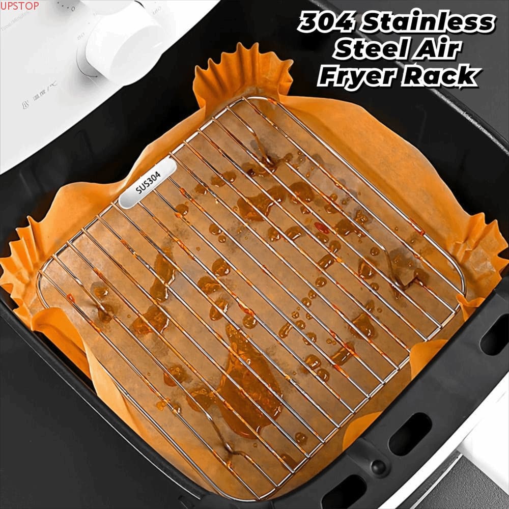 Suporte de Cozinha UPSTOP, Reforçado com Pés para Air Fryer, Grelha Quadrada Redonda em Aço Inoxidável 304 XL6E RJG2