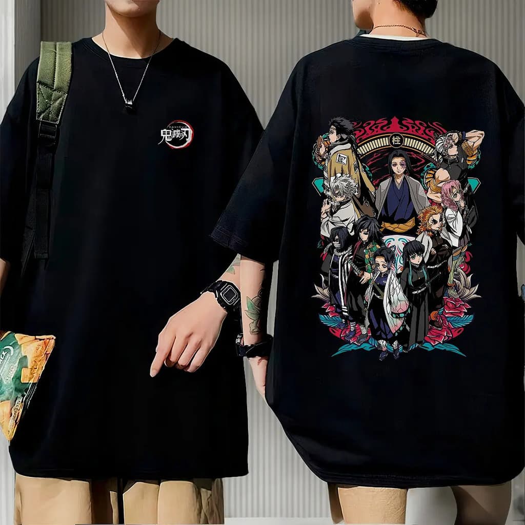 Camisa Oversize Camiseta Anime Demon Slayer Pilares