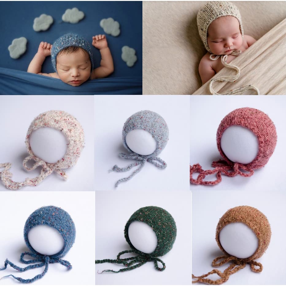 Bebê Recém-Nascido Fotografia Adereços Malha Chapéu Photo Studio Boné Gorro Do