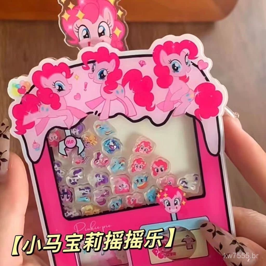 Máquina de gashapon estilo Livro Vermelho Criativo My Little Pony Pinkie Pie, pingente de acrílico para bolsa, presente