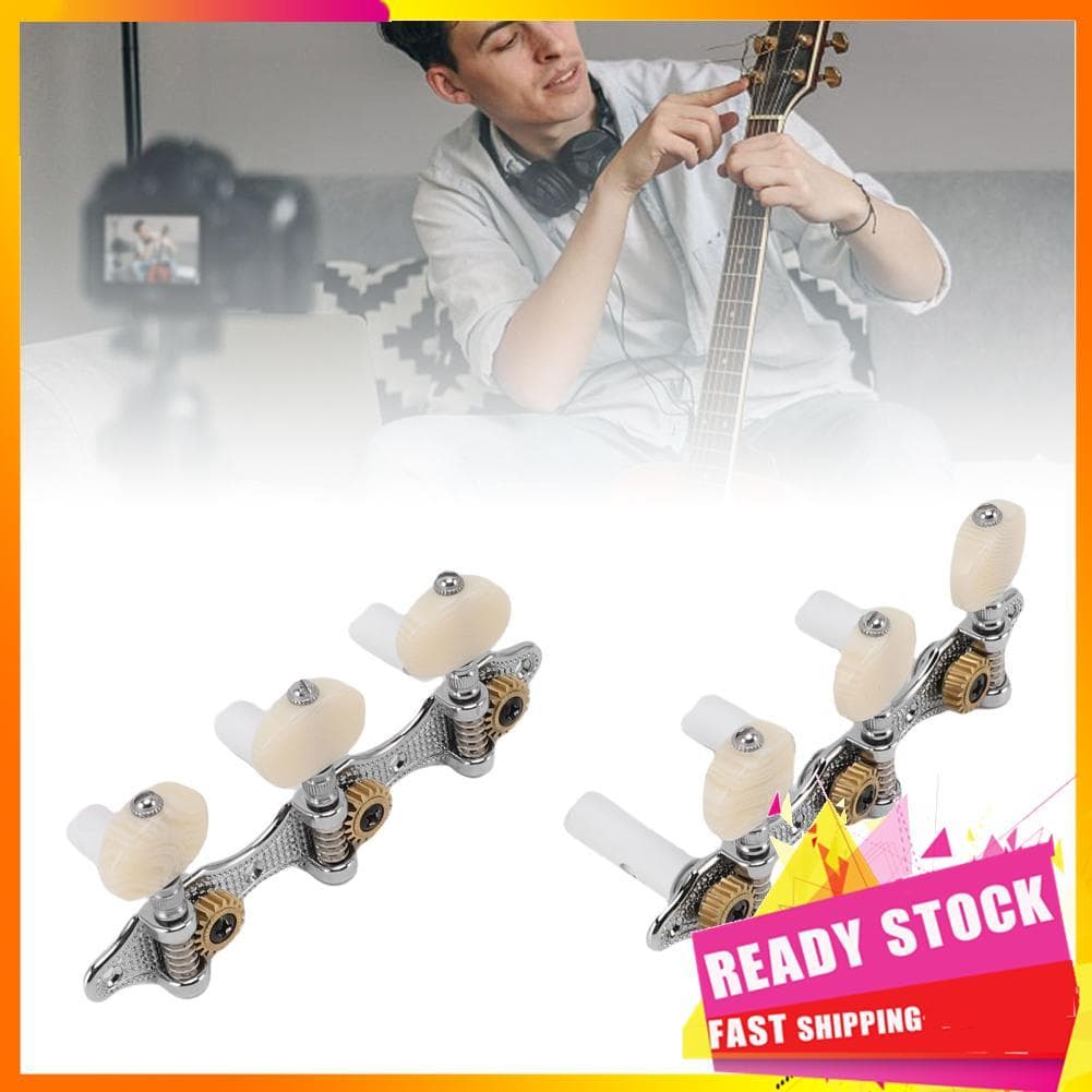 Gfgfgfgg Spyminnpoo afinadores de guitarra, 2 conjuntos de cabeças 3l3r 1:18, chaves de afinação de cordas,