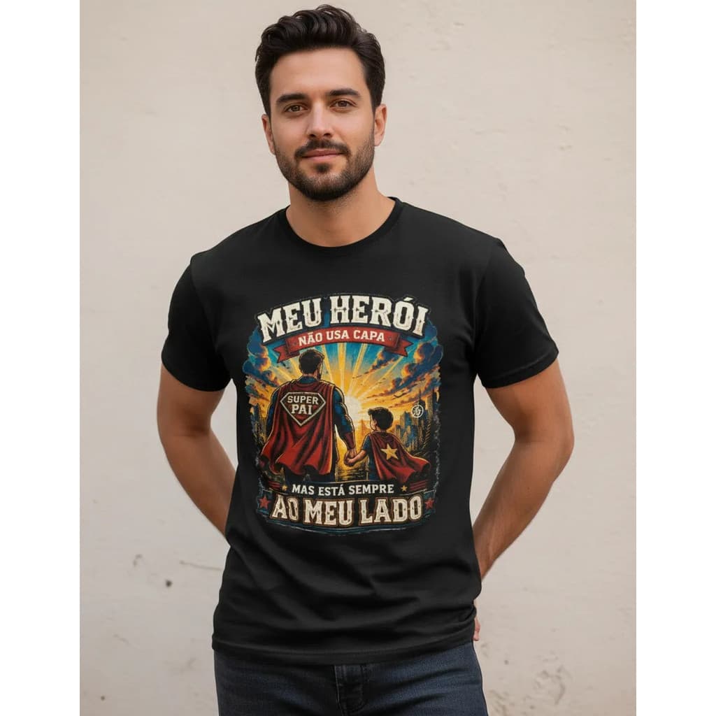 Camiseta Masculina Pai Filho Super Pai Dia Dos Pais Exclusiva 100% Algodão Premium