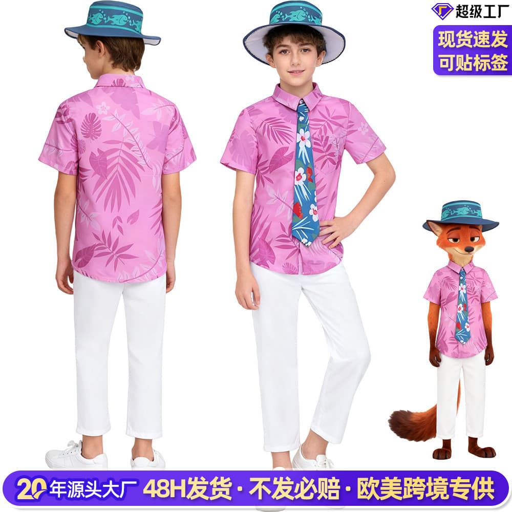 Fox Nick Fox Roupas Fantasia Infantil Fantasia cosplay Fantasia de Cidade Animal Louco