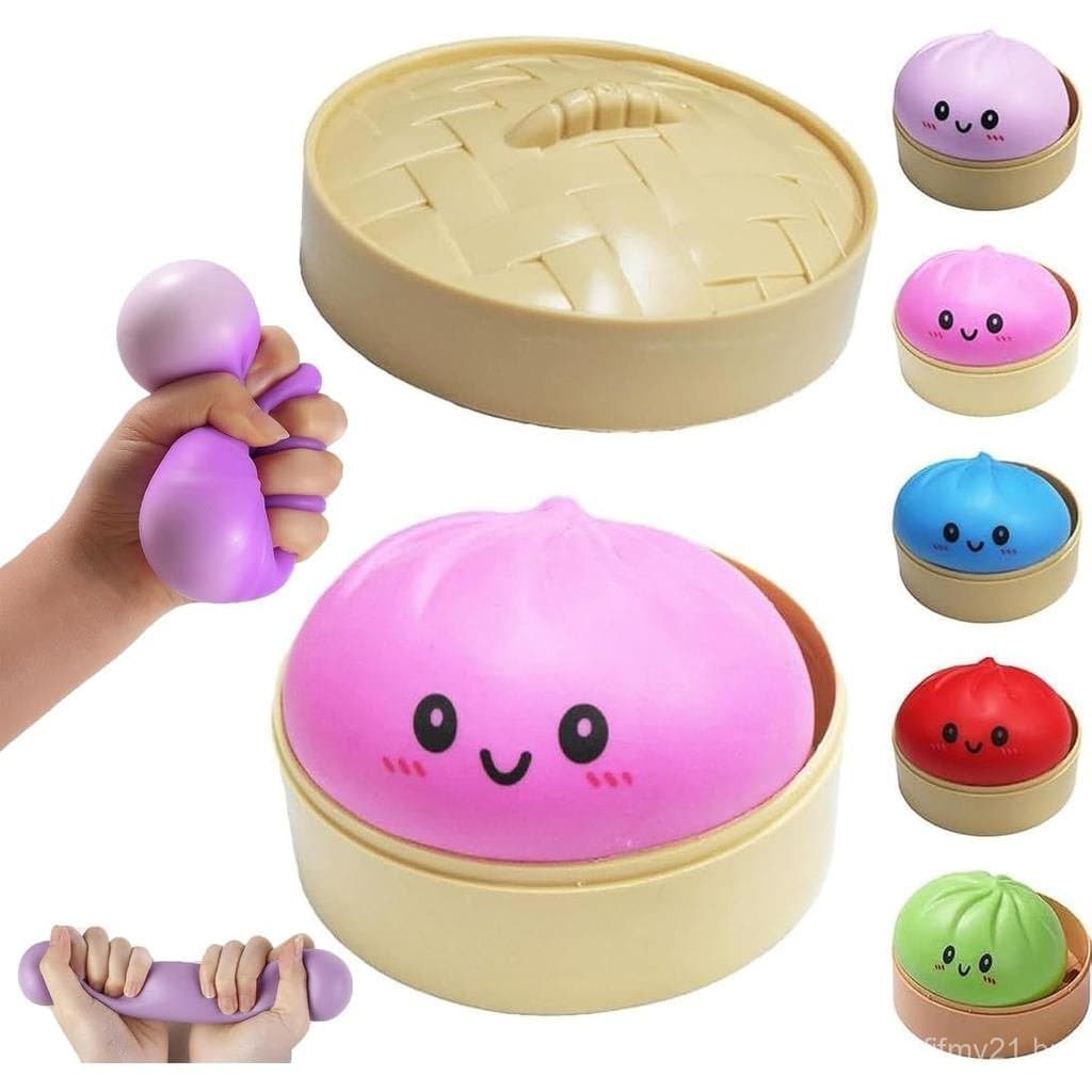 Squishy de Dumpling, Caixa Surpresa de Dumplings com Glitter, Brinquedo Squishy de Dumpling para Alívio do Estresse, Mas