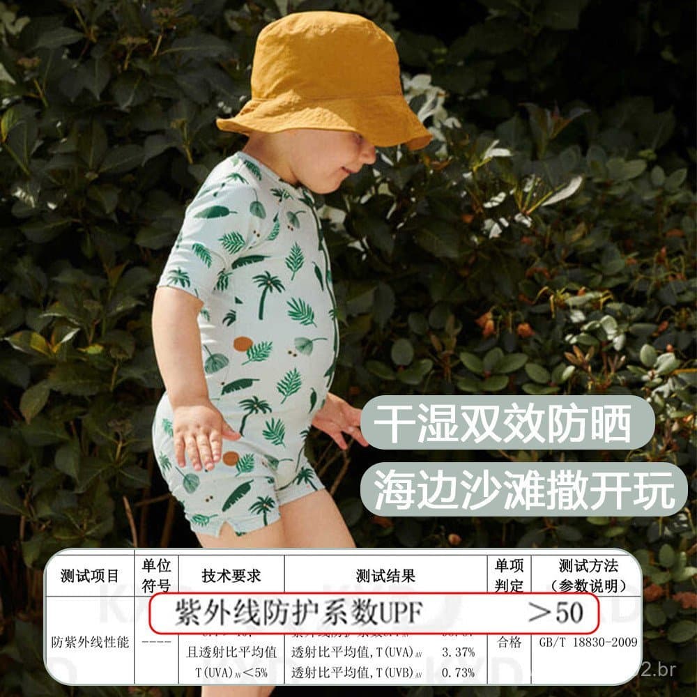 Maiô Infantil de Verão para Meninas, Maiô Floral para Bebês, Roupa de Banho de Secagem Rápida com Proteção Solar para Me