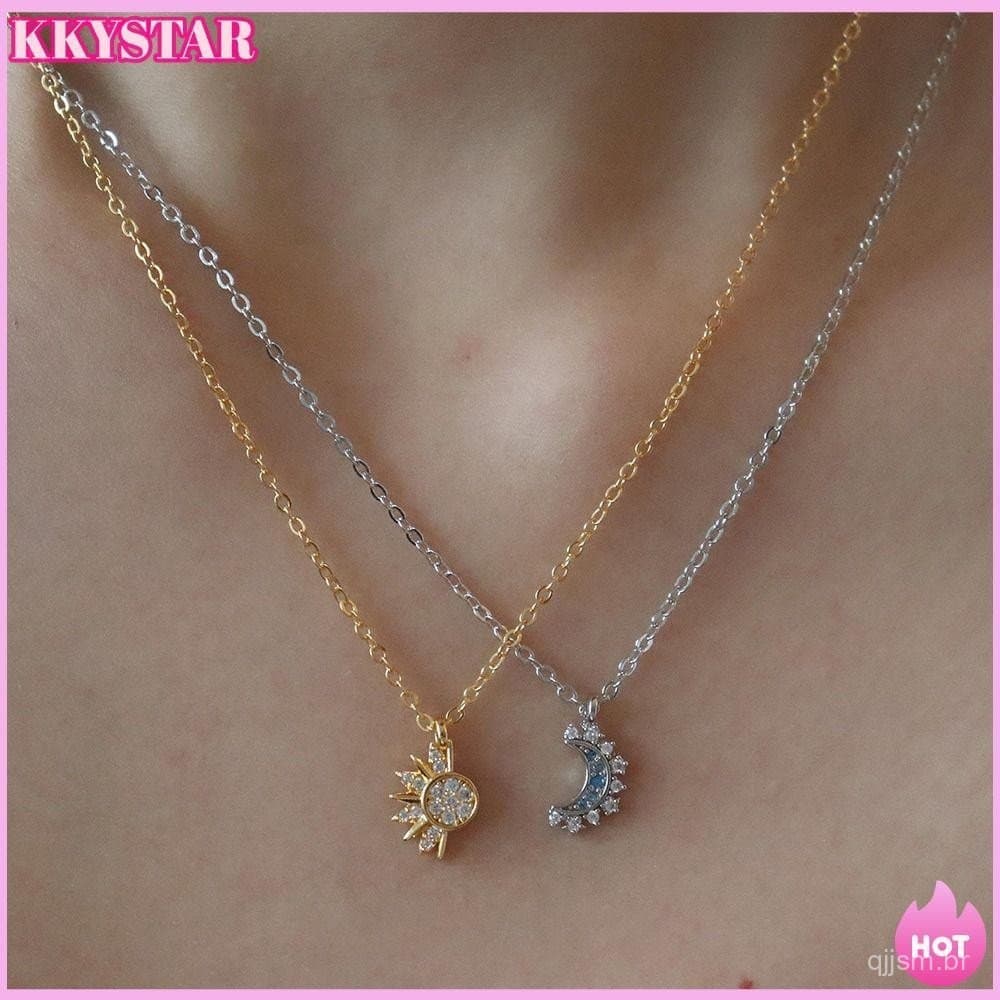 Colar KKXYSTAR, do Sol e da Lua ao Crepúsculo, Colares Combinando para o Dia dos Namorados