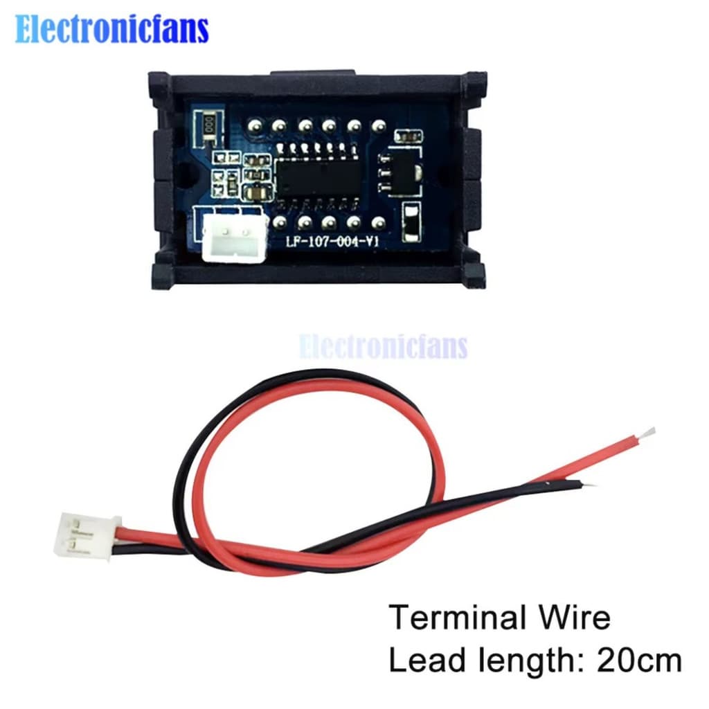 Voltímetro Digital DC 0-100V com Display LED – Monitor de Tensão para Baterias, Fontes e Projetos Eletrônicos