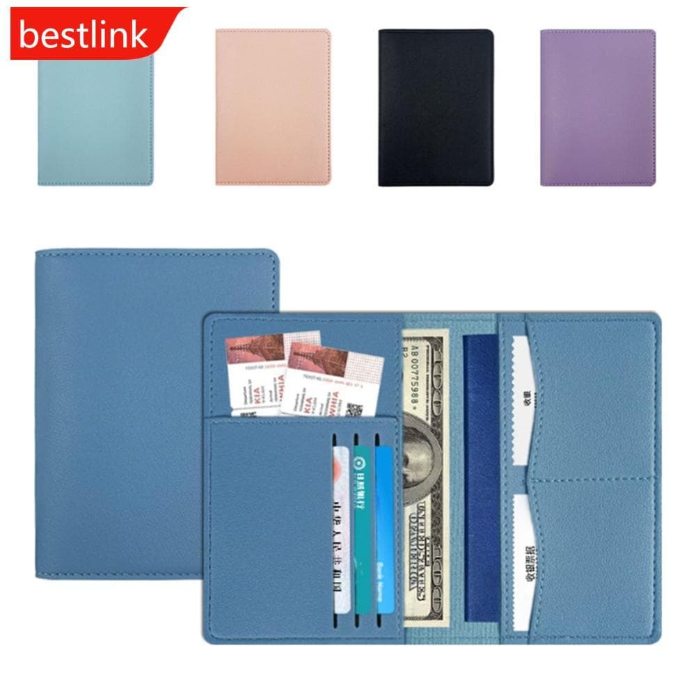 BESTLINK PU Couro Porta-Passaporte Capa Carteira Vários Slots Para Cartões Bilhete De Viagem Organizador De Dinheiro Arm