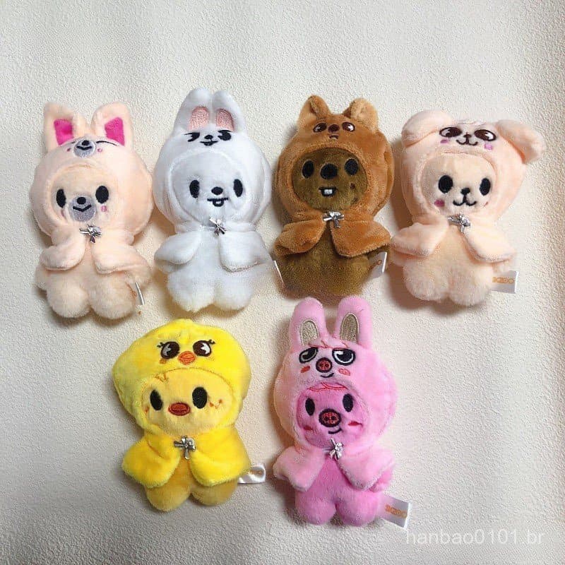 Brinquedo de pelúcia do ídolo do Kpop FM Stray Kids de 10cm, vem com roupas fofas, item colecionável para fãs do SKZ.