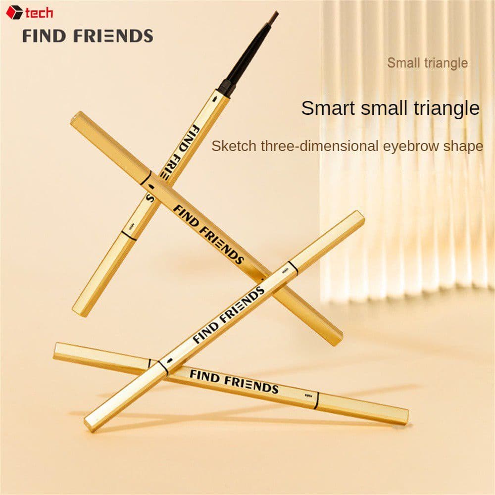 Lápis de Sobrancelha Natural FIND FRIENDS, Sem Vinhetas, Cosméticos de Longa Duração, Maquiagem, Lápis Duplo para