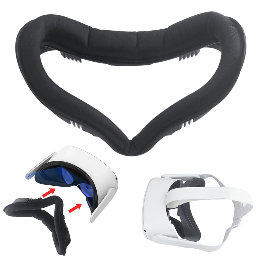 Almofada De Olho De Substituição De Espuma Para Oculus Quest 2 VR Óculos Máscara Os Olhos Capa De Facial Acessórios Fone