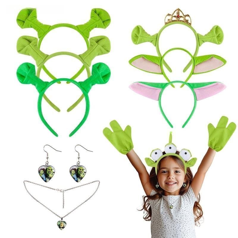 Adereços de Dança Criativos de Monstro Shrek, Clipe de Cabelo de Desenho Animado Fofo para Foto