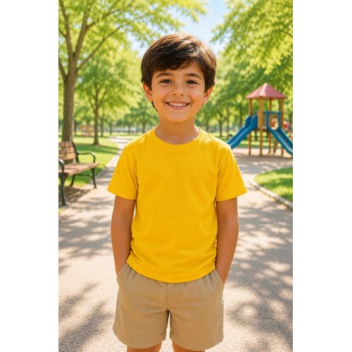 Camiseta Infantil Lisa Básica Casual Algodão Meninos Verão Frase Motivacional