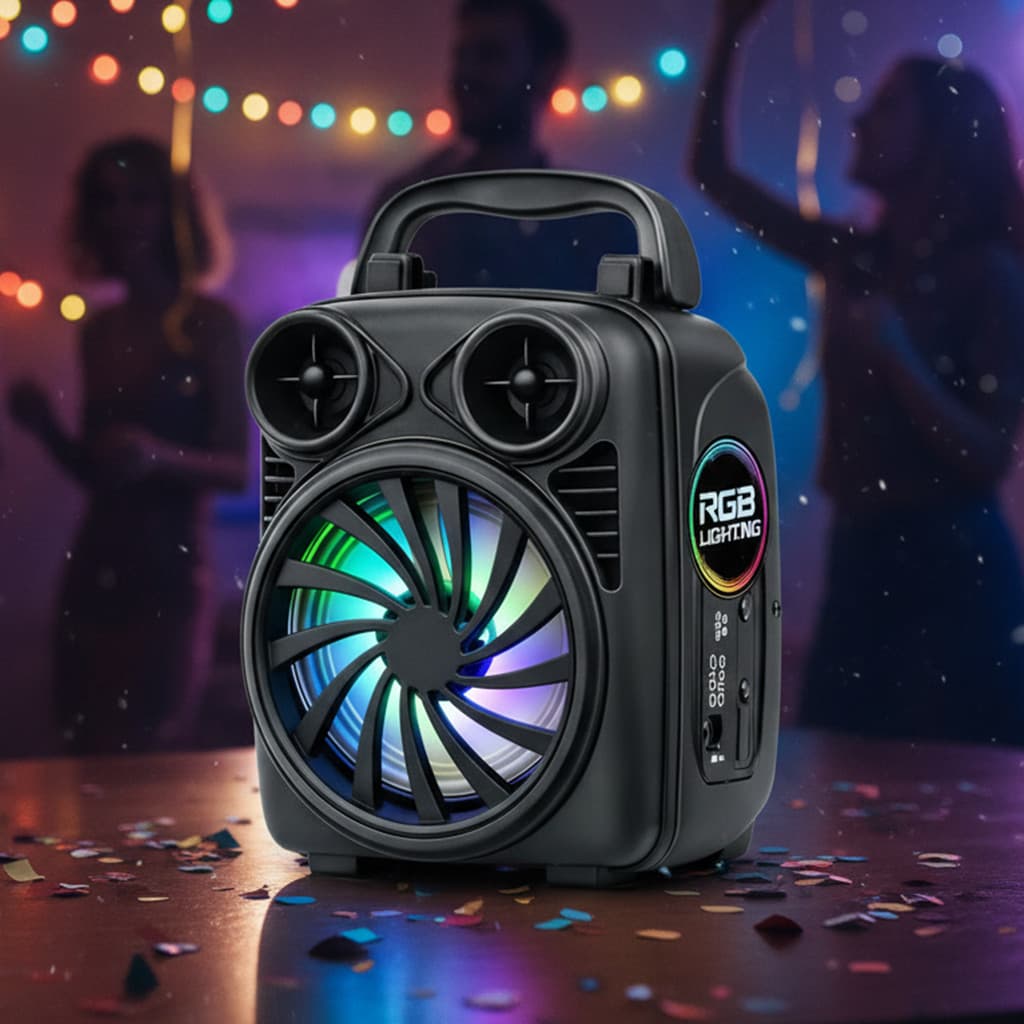 Caixa Som Bluetooth Altomex Al5302 Portátil Led Usb Fm