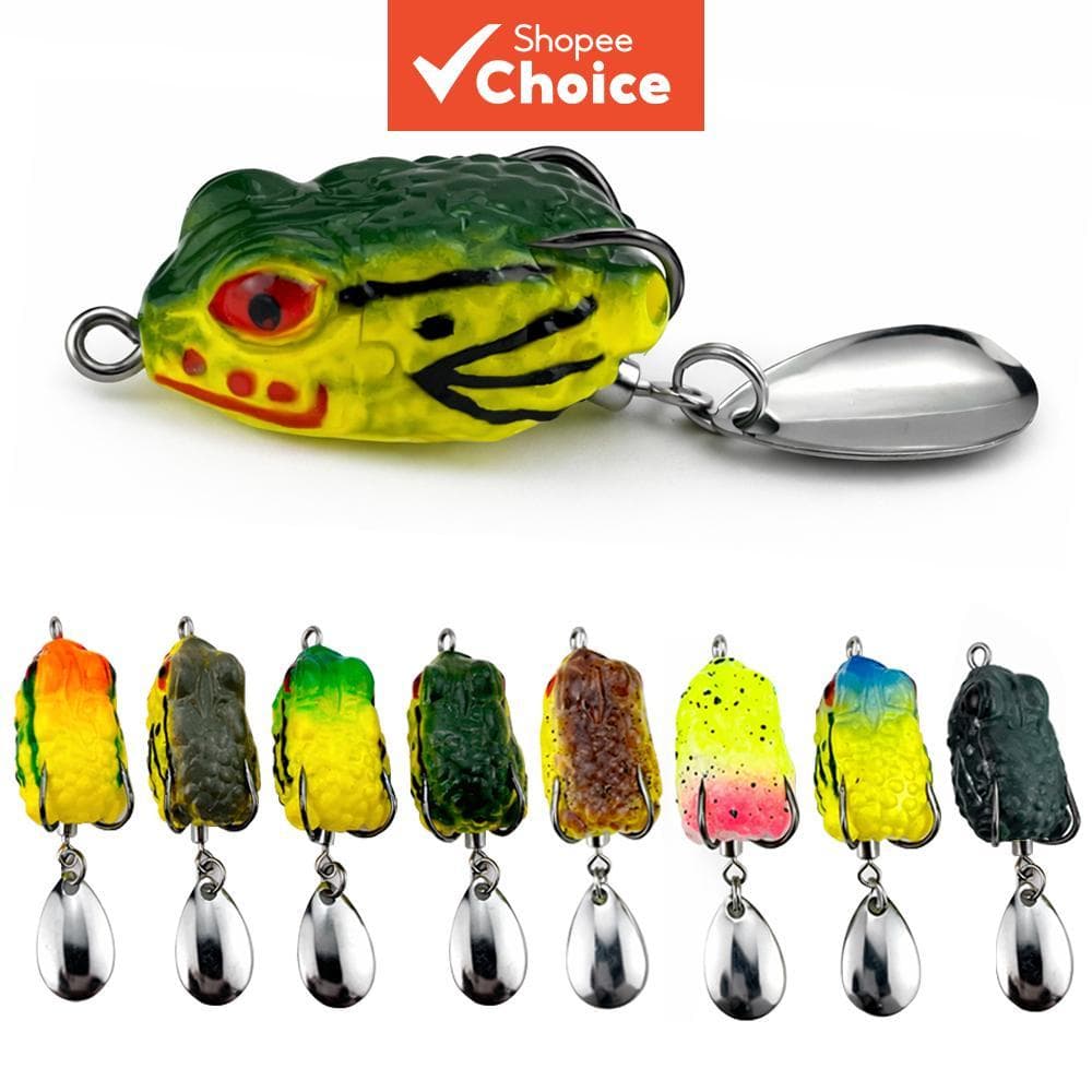 Isca de sapo modificada com lantejoula / Especialmente para isca artificial / Isca de pesca para robalo preta em água
