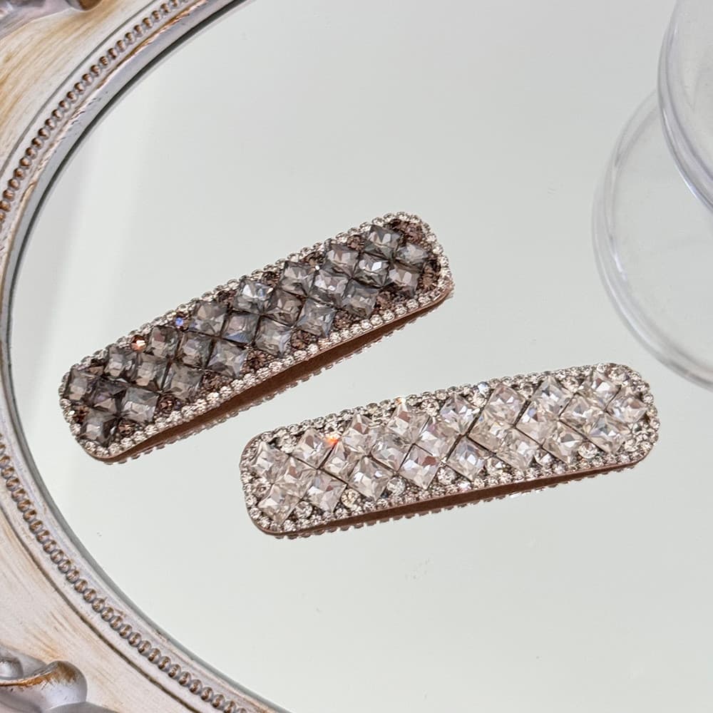 Moouga/luz luxo requintado cheio de diamante cristal BB clipe All-Match franja clipe de cabelo cabeça traseira cabelo qu