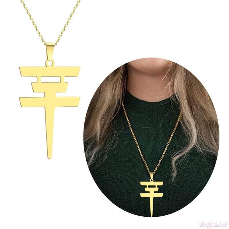 Colar com Pingente Encantador Dylm, Joia Elegante em Aço Inoxidável para Homens e Meninos