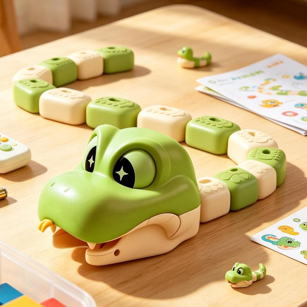 Carro Recarregável Cobra Brinquedo Magnético Comer Blocos Planador Veículo Jogo Rastejando Animal Crianças Brinquedos yi