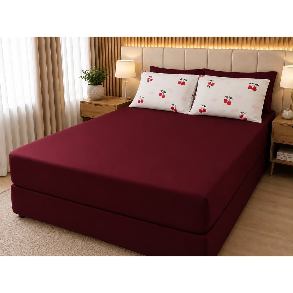 Kit Cama Posta 5 Peças com Lençol e Fronhas Estampadas de Qualidade