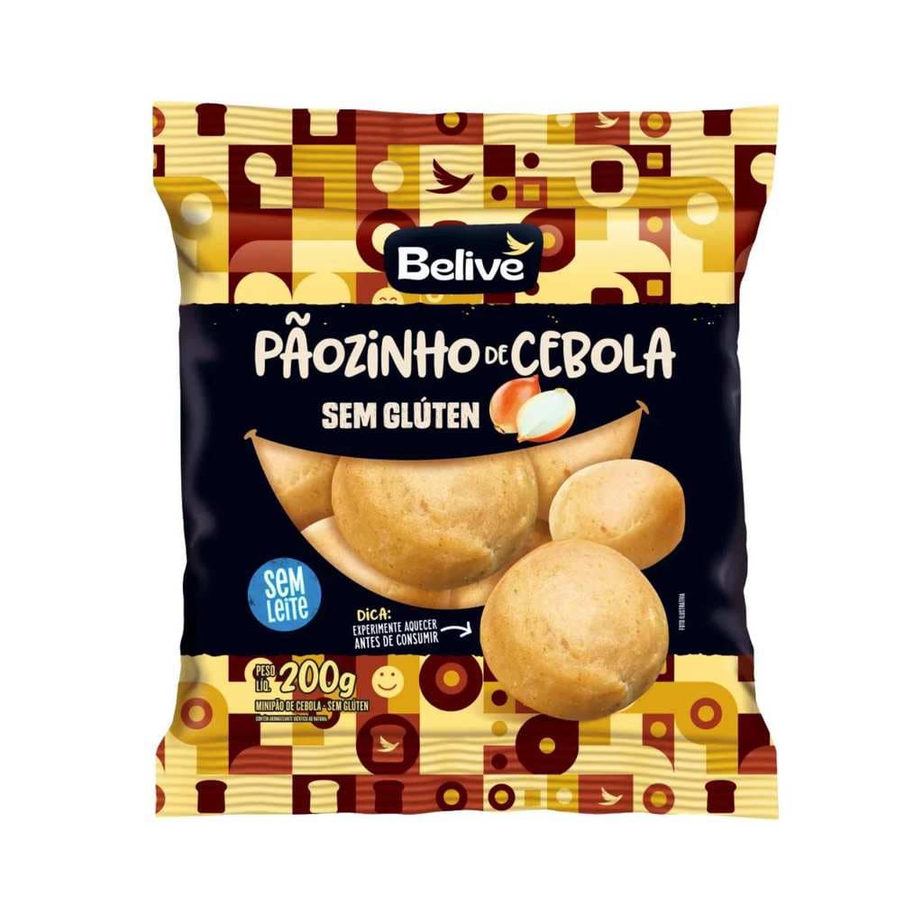 Pãozinho De Cebola Sem Glúten Sem Leite - Belive 200g