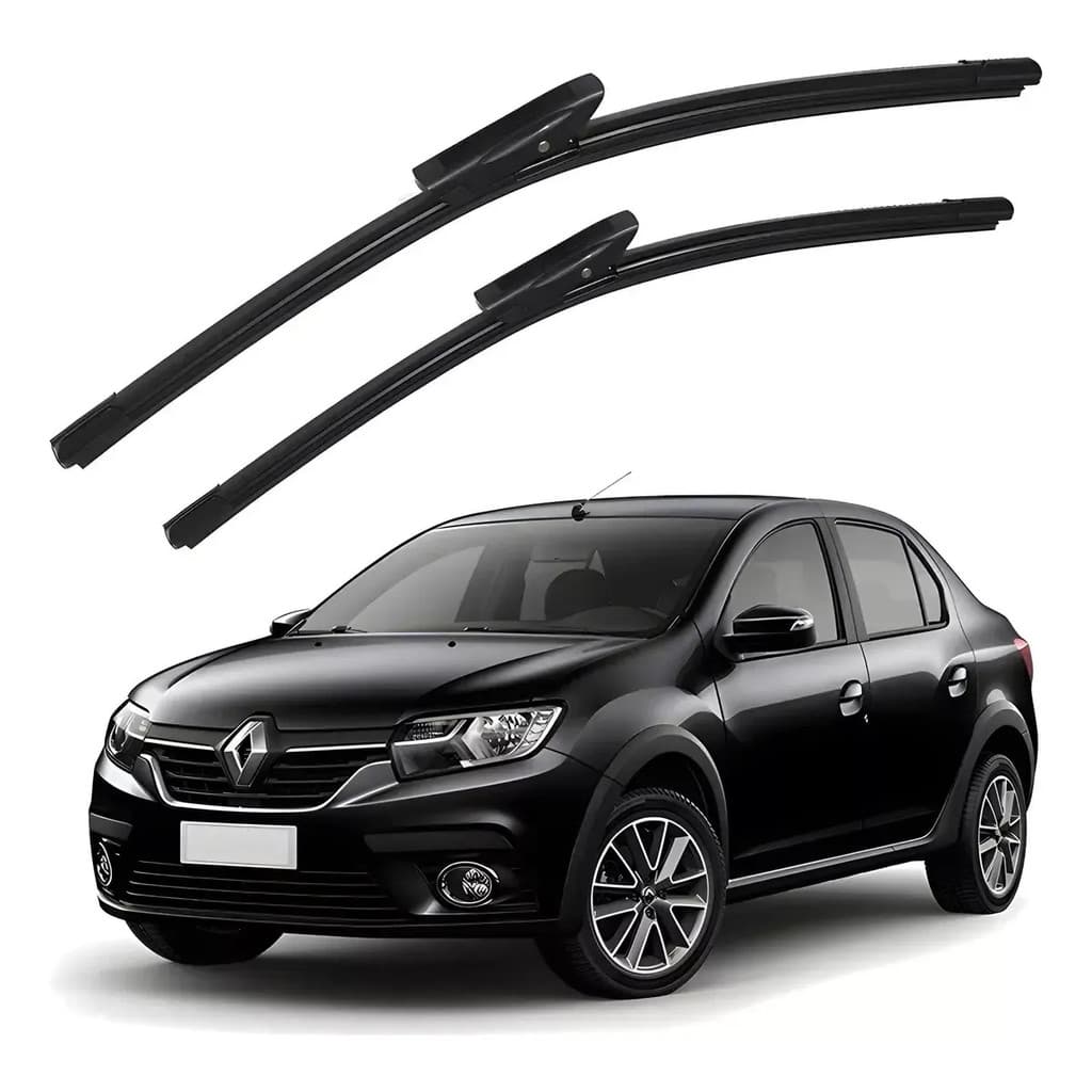 Par Palheta Limpador De Parabrisa Silicone Logan 2014 A 2024