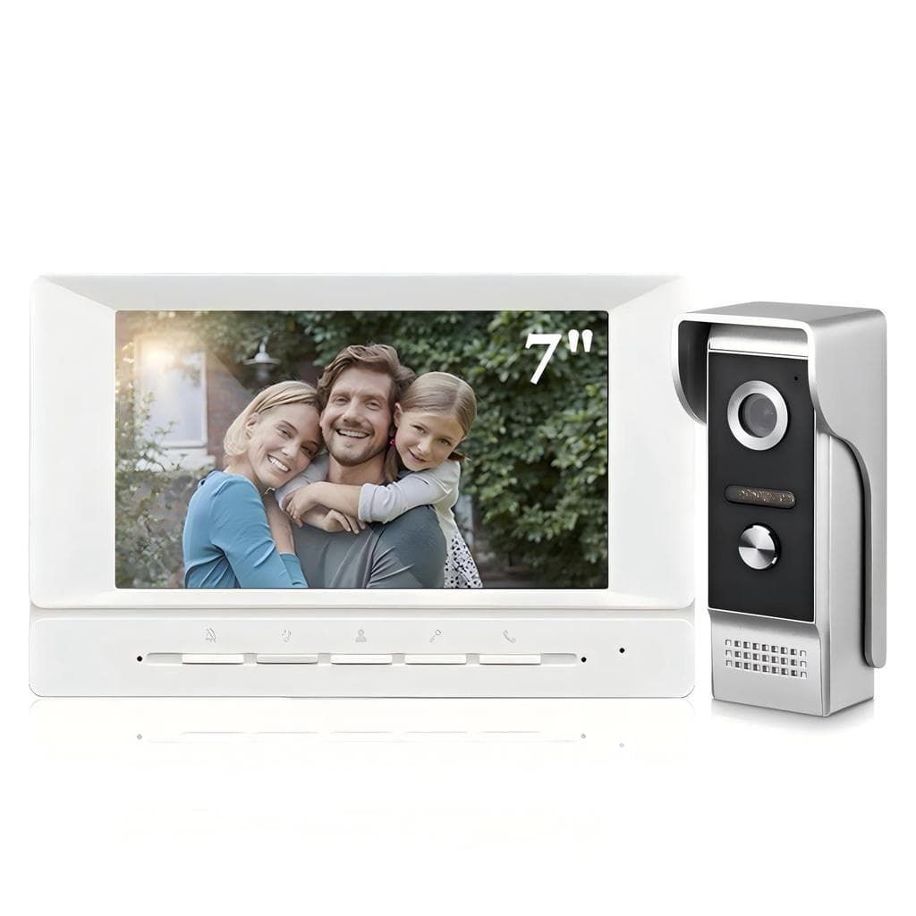 Video Porteiro 7" Full HD Visão Noturna WIFI Compativel Com App Tuya Smart Life