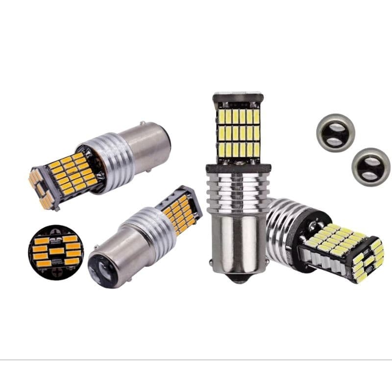 Par Led Lâmpada 2 Polo 1157 Torre 45 Leds *Super Branca*Vermelha*